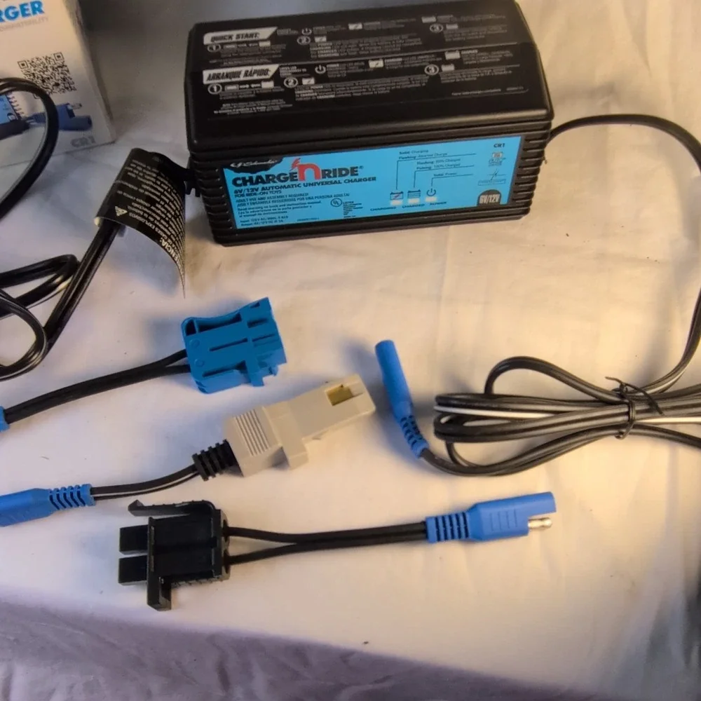 Tested 6V 12V Ride On Toy Battery Charger Power Wheels Kid Trax Univ w/ Adapters
